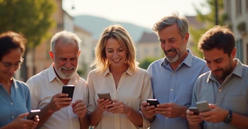 Comunità italiane che usano internet mobile